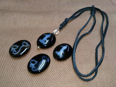 星辰蓮花二眼天珠 希少 天珠 瑪瑙 茶 ビーズ 開運 魔除け 根付